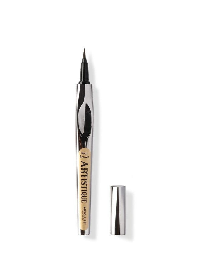 أبسولوت نيويورك قلم تحديد العيون السائل Absolute New York Artistique Easy Grip، فائق الدقة، طرف دقيق، مقاوم للماء (طرف من اللباد البني الغني) - Image 2